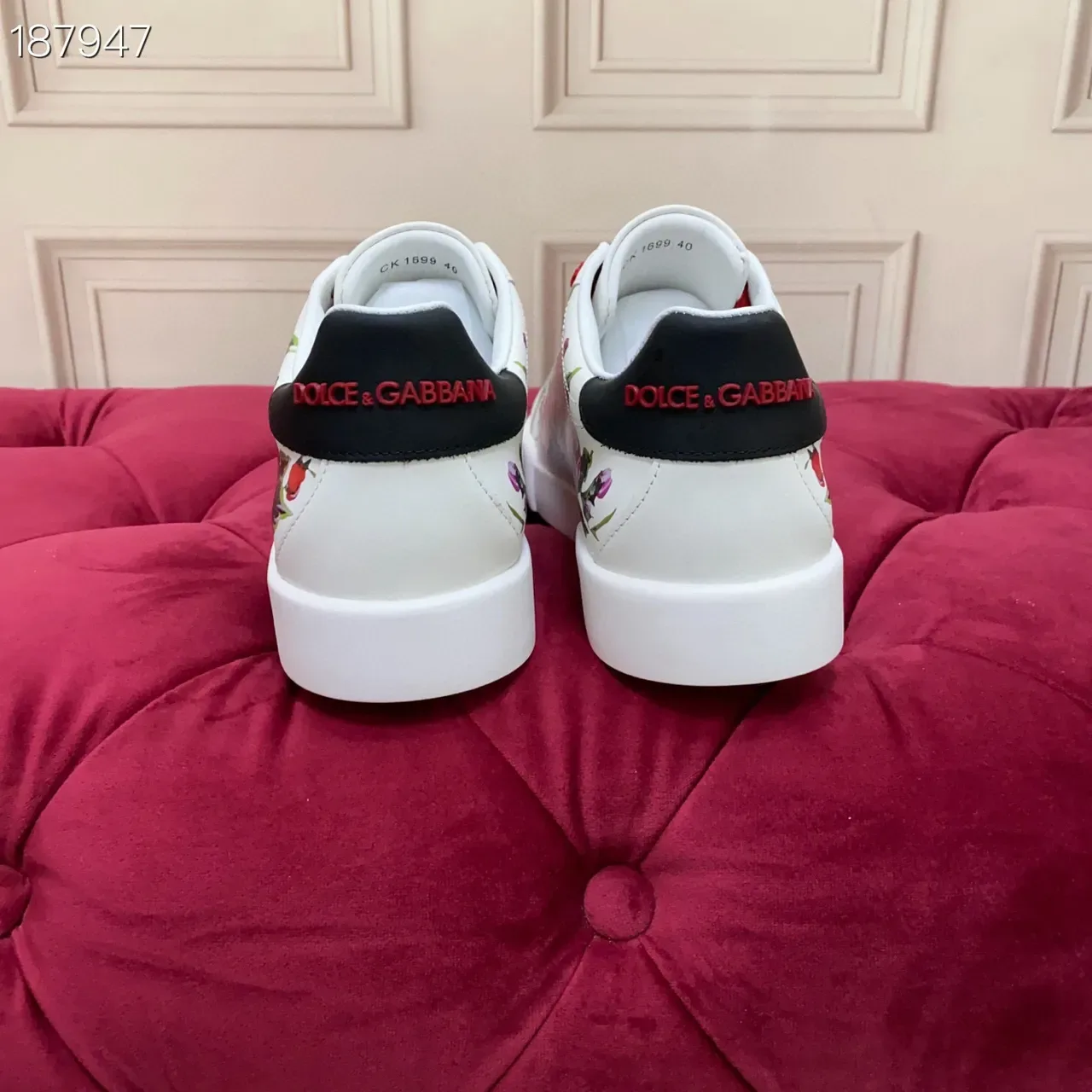Dolce & Gabbana Portofino tênis lifestyle branco com estampa floral 2