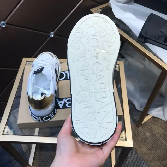 Dolce & Gabbana Portofino Blanc Noir Or Chaussures Lifestyle 3