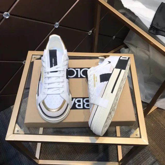 Dolce & Gabbana Portofino Blanc Noir Or Chaussures Lifestyle 6