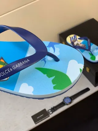Dolce & Gabbana Sandales Flip-Flop Thématiques Plage Imprimées 4