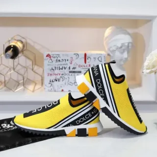 Dolce & Gabbana Speed Trainer Yellow Black White Lifestyle Sneakers