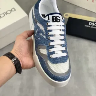 Dolce & Gabbana Denim and Mesh Platform Lifestyle Sneakers
