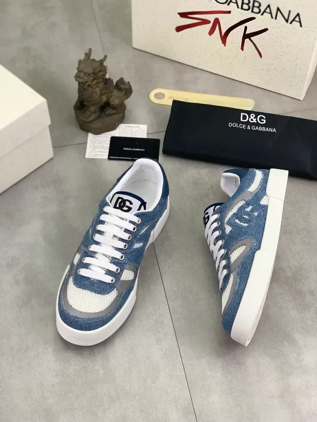 Dolce & Gabbana Denim and Mesh Platform Lifestyle Sneakers 5
