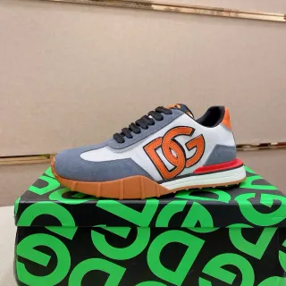 Dolce & Gabbana DG Runner White Gray Orange Lifestyle Sneakers