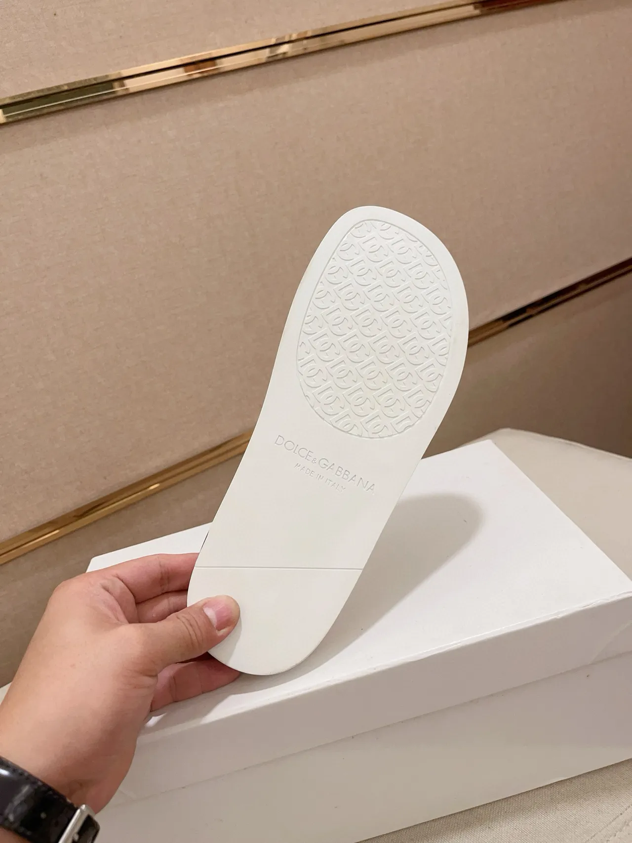 Dolce & Gabbana DG Slide Monochromatic Logo-Cutout Slippers 2