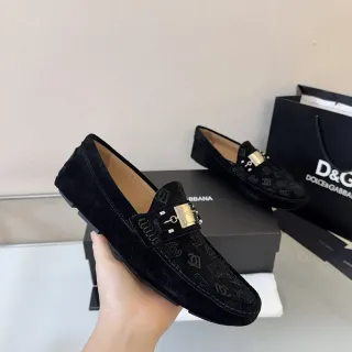 Dolce & Gabbana Monogrammed Suede Loafer