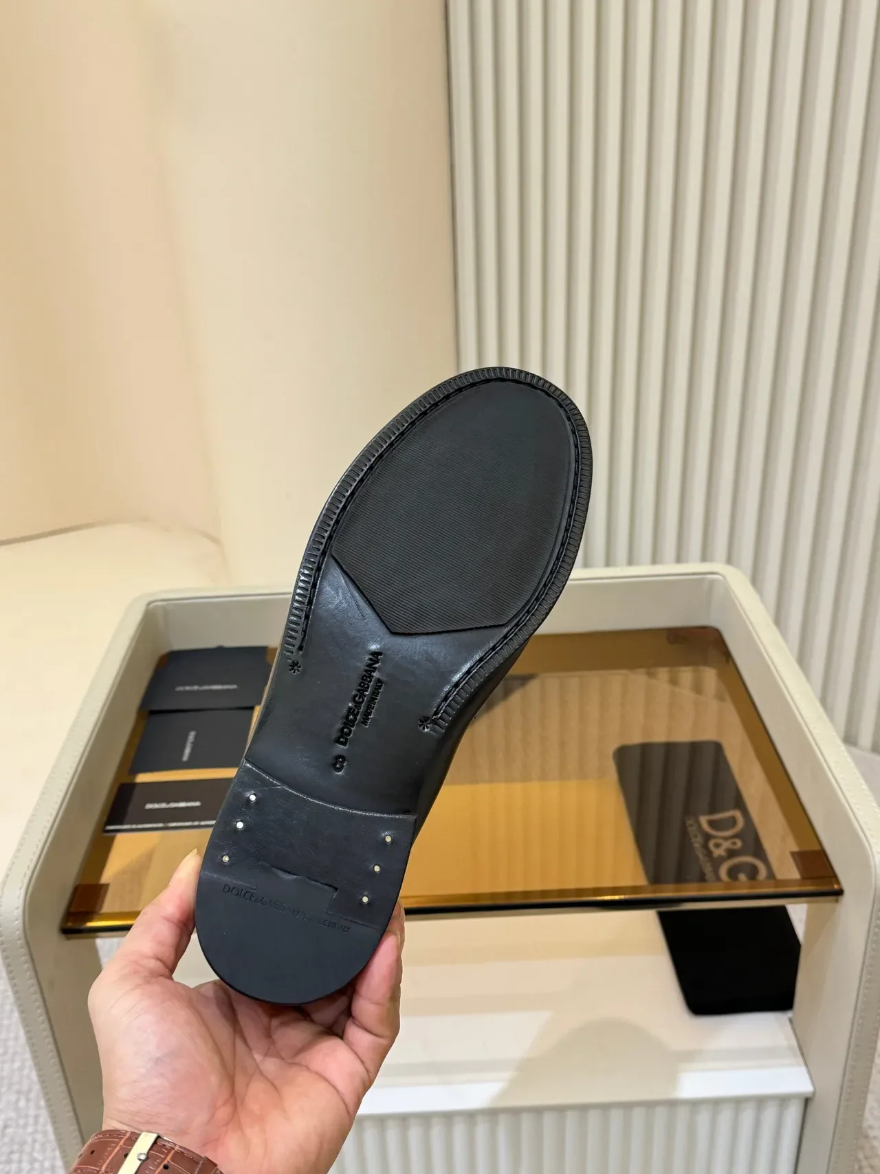 Dolce & Gabbana Portofino Mocassim de Couro Preto 2