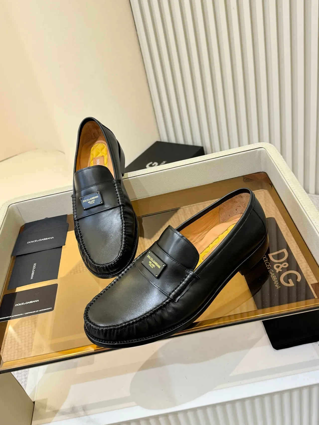 Dolce & Gabbana Portofino Mocassim de Couro Preto 5