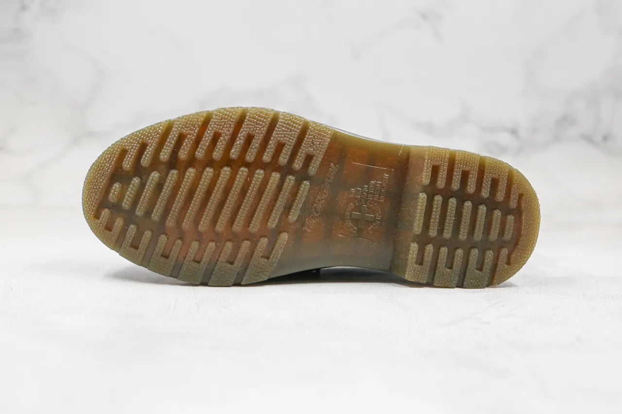 Dr. Martens 1461 Black Yellow Leather Tassel Strap Loafer 4