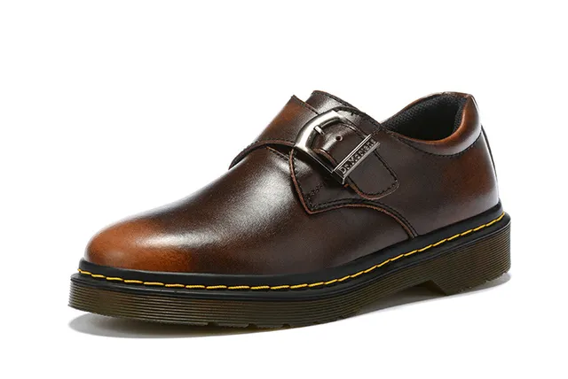 Dr. Martens 1461 Monk Black Leather Single-Strap Monk Shoe 6