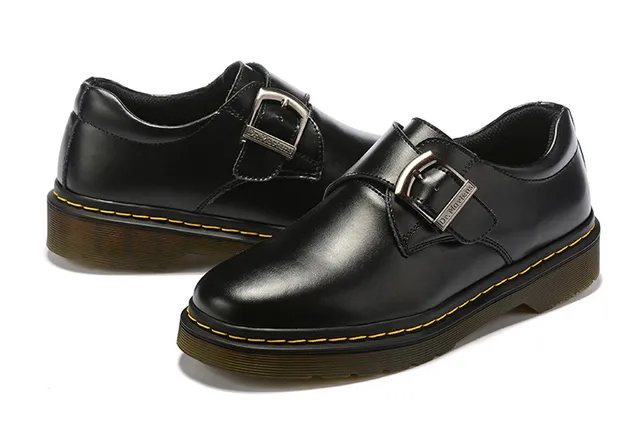 Dr. Martens 1461 Monk Black Leather Single-Strap Monk Shoe 8