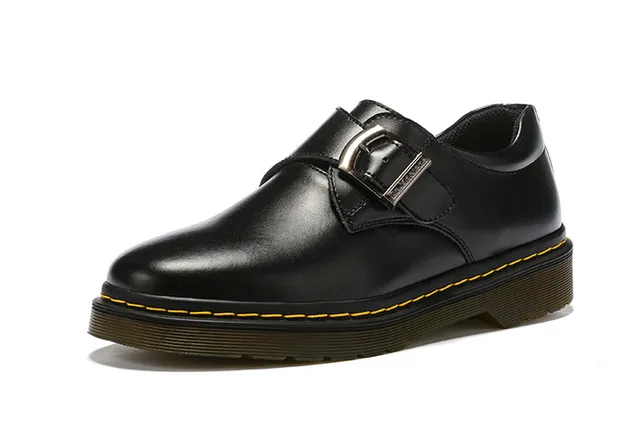 Dr. Martens 1461 Monk Black Leather Single-Strap Monk Shoe 12