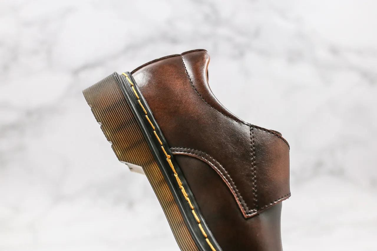Dr. Martens 1461 Monk Brown Leather Single-Strap Monk Shoe 6