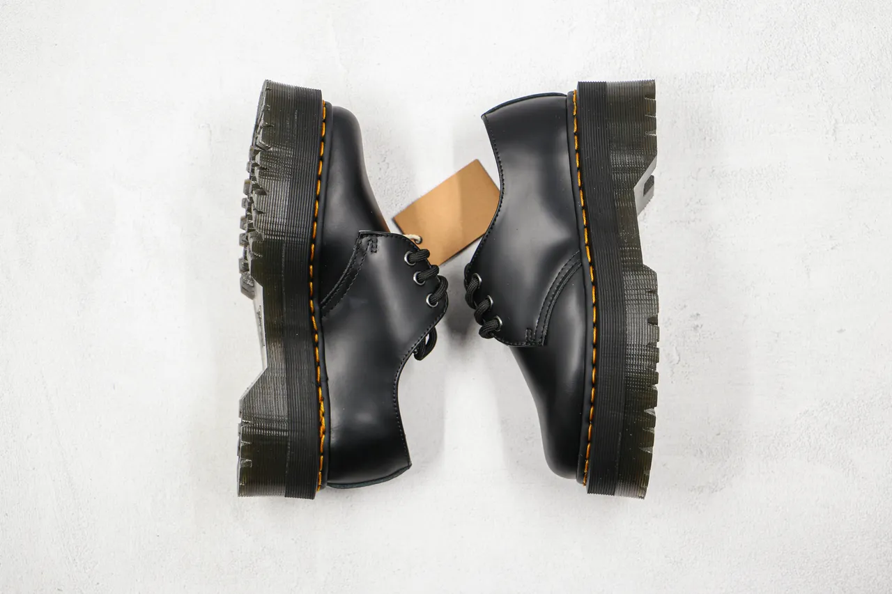 Dr. Martens Jadon Platform 黑色皮革牛津鞋 2