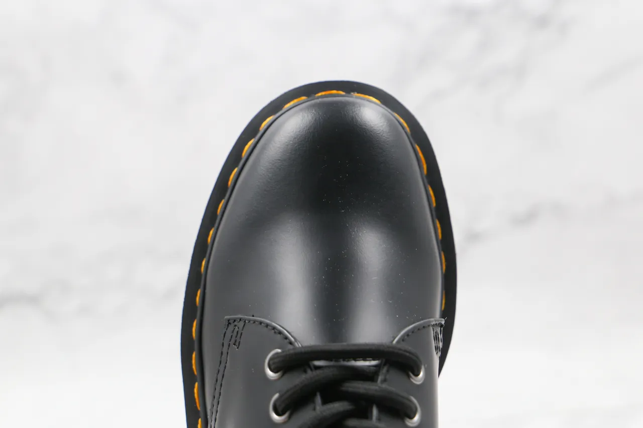 Dr. Martens Jadon Platform 黑色皮革牛津鞋 6
