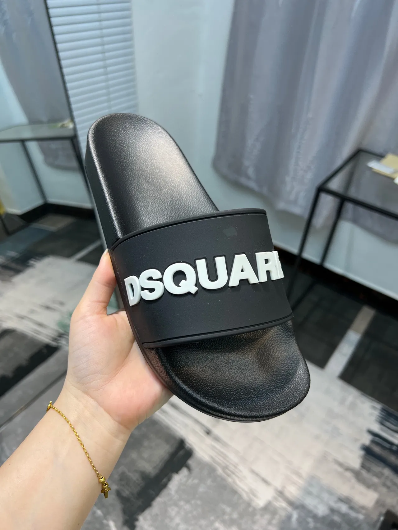 Dsquared2 ICON Black Slide Slipper 6