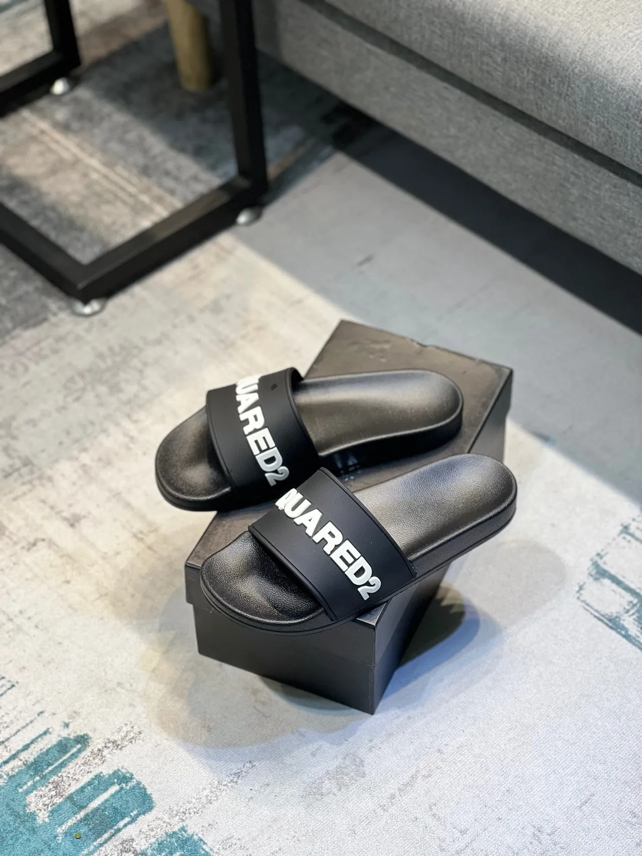 Dsquared2 ICON Black Slide Slipper 7