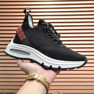 Dsquared2 ICON RED2 Black and White Chunky Sneakers