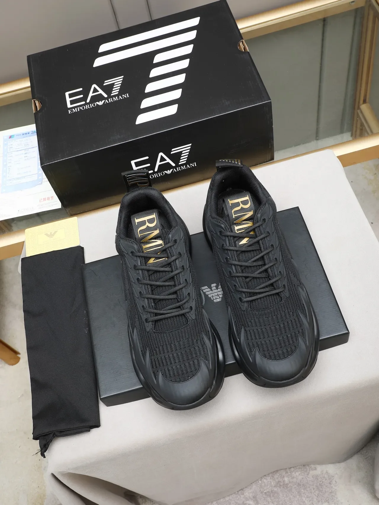 Emporio Armani EA7 Sneaker Lifestyle Noir en Tricot 2