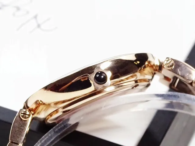 Emporio Armani Brazalete de eslabones concha dorado blanco rosa con carátula de nácar reloj de cuarzo 7