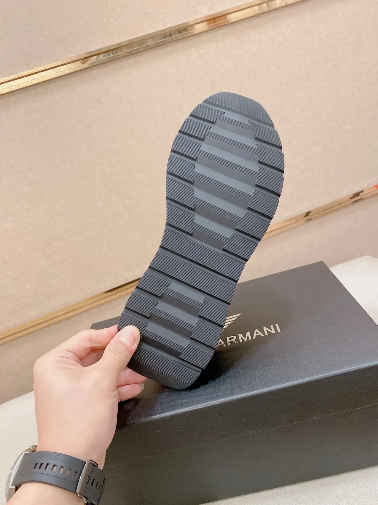 Emporio Armani Gray and White Lifestyle Sneakers 2