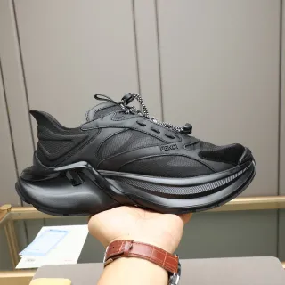 Fendi Black Sculpted Sole Chunky Sneakers