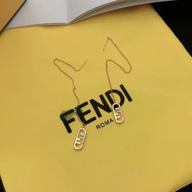 Fendi FF Pendentif Ovale en Cristal Pavé 2