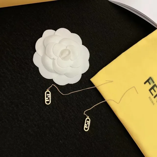 Fendi FF Pendentif Ovale en Cristal Pavé 3