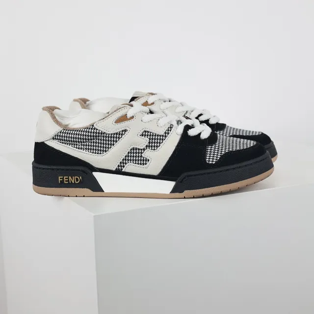 Fendi First pata de galo e camurça lifestyle sneakers 3