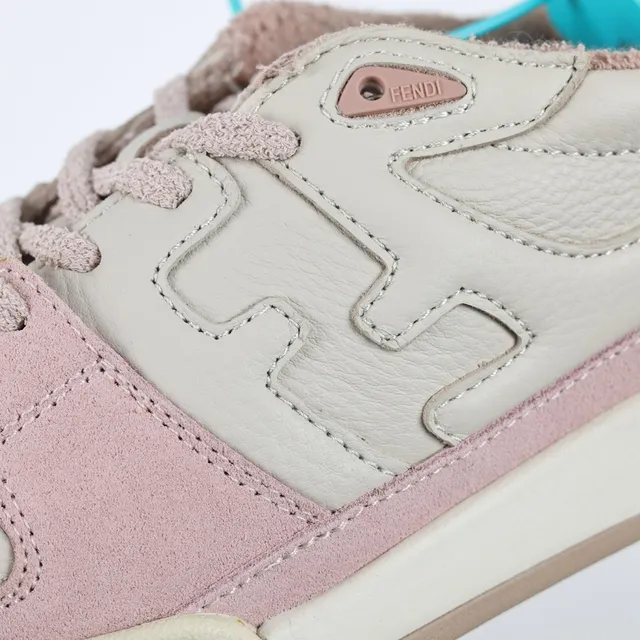 Fendi First Low-Top Suede and Leather Sneaker 6