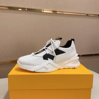 Fendi Runner White and Black Chunky Sneakers