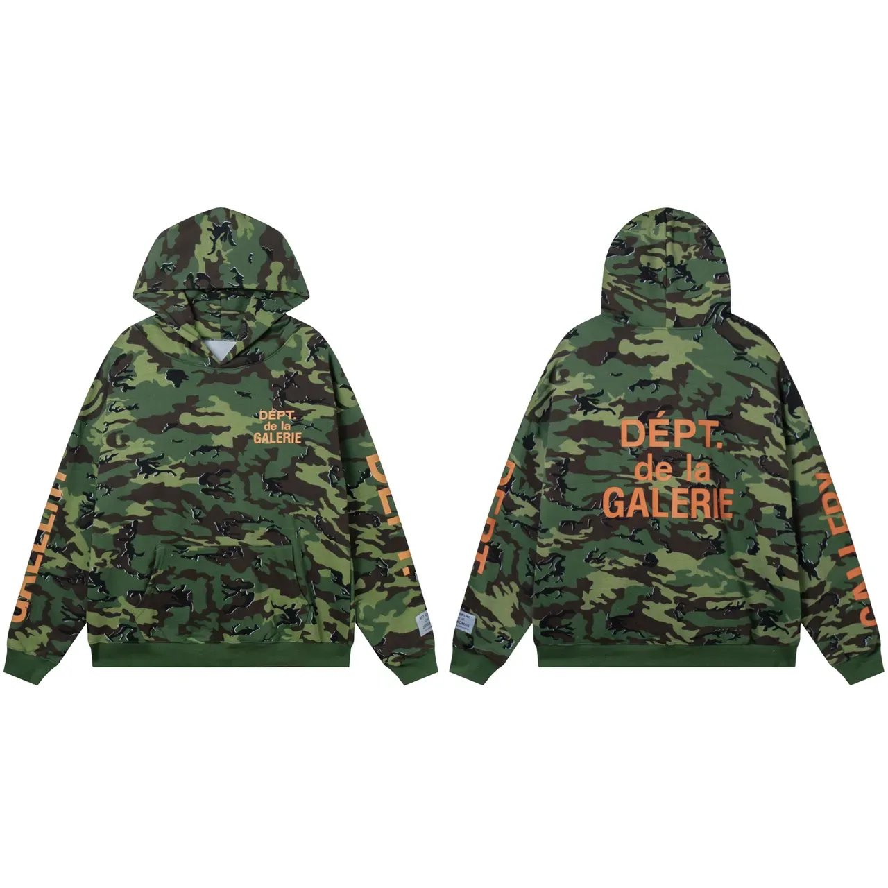 Gallery Dept DÉPT. de la GALERIE Army Green Orange Camouflage Print Oversized Fit Tracksuit 4
