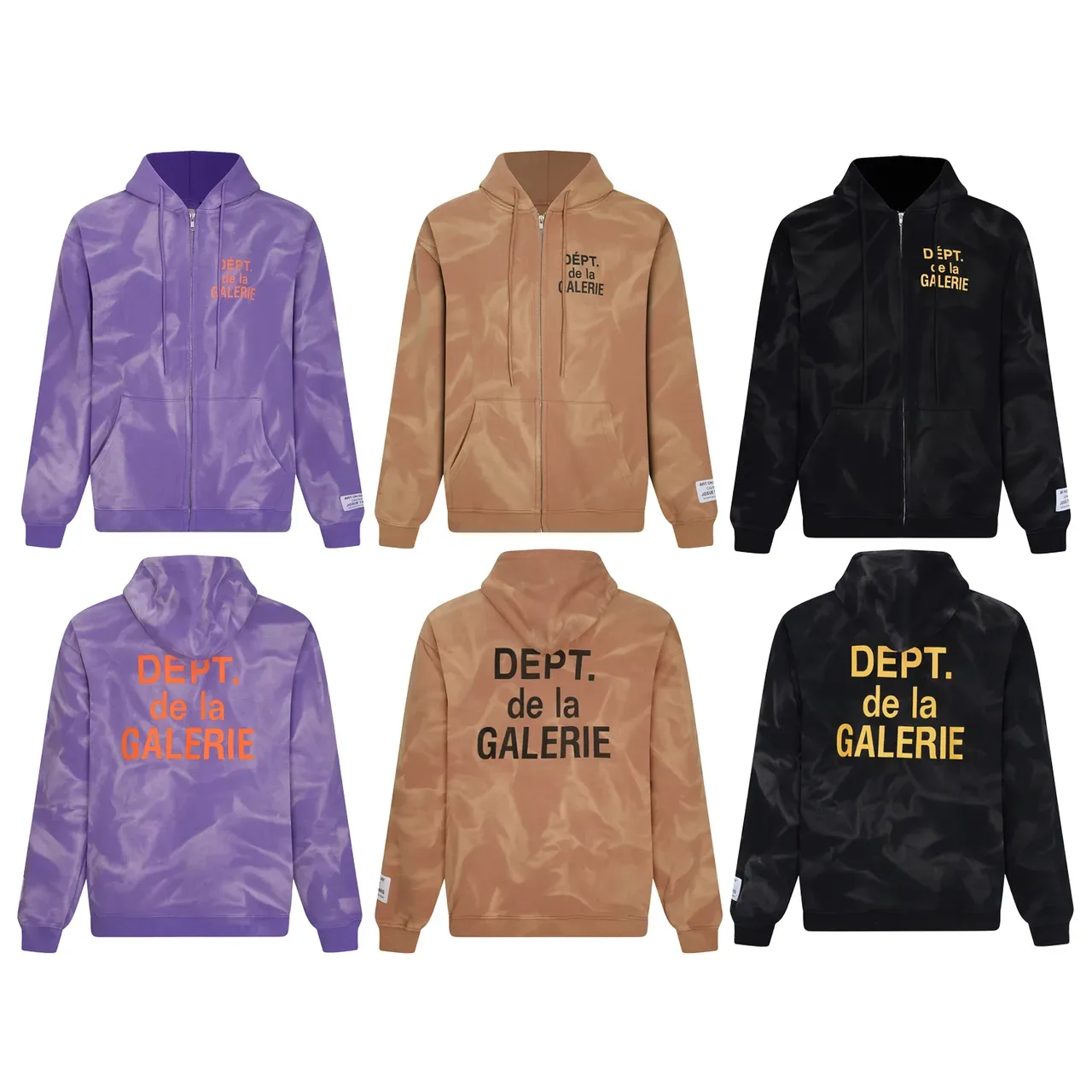 Gallery Dept DEPT. de la GALERIE Tie-Dye Full-Zip Hooded Jacket 2