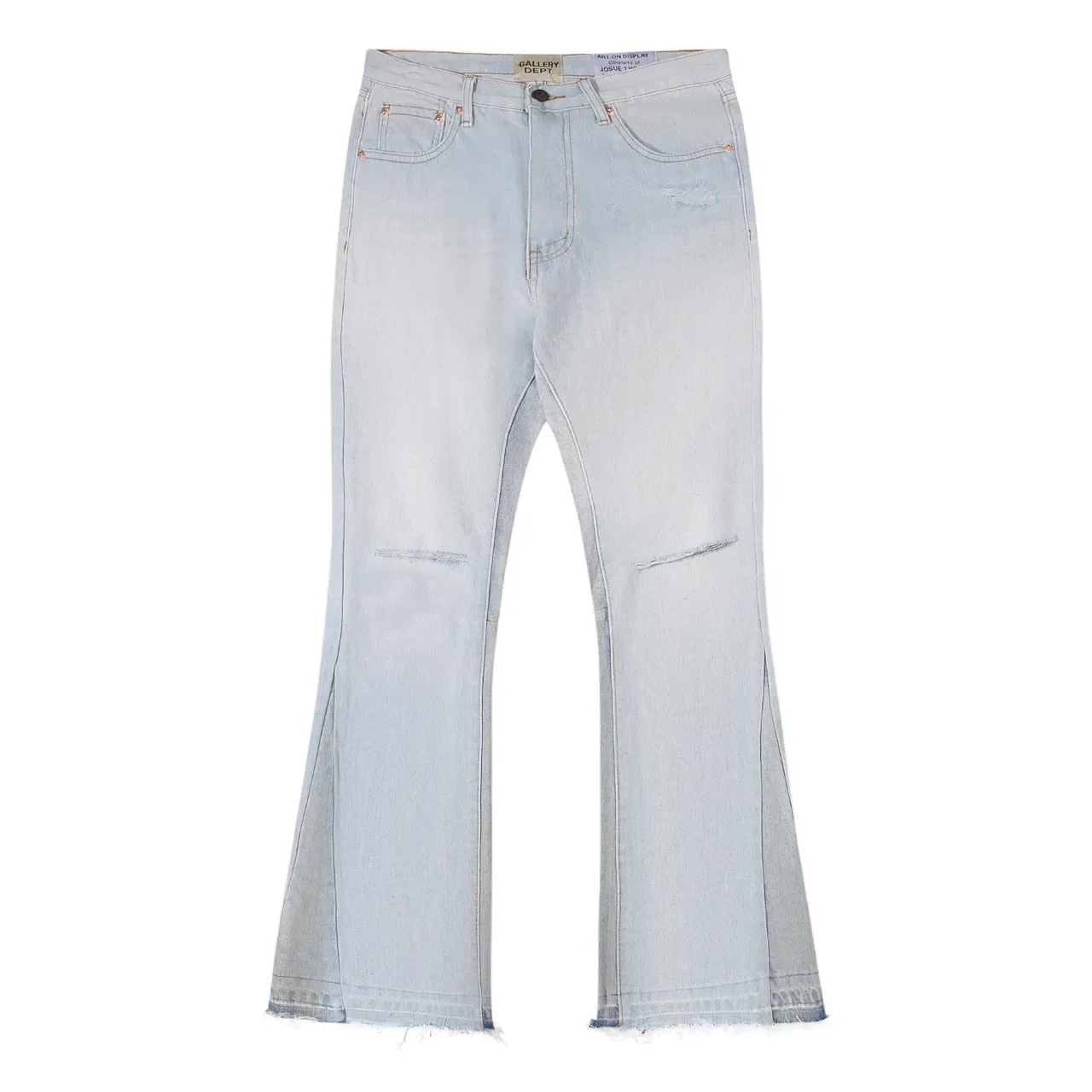 Gallery Dept Flared Distressed Light Wash Jeans 2