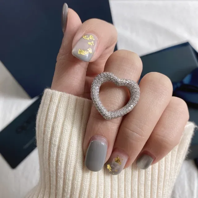 apm Monaco Open Heart Pavé Ring 3