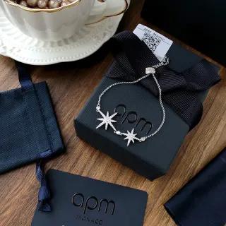 APM Monaco Estrella Doble Estallido estelar Pulsera Pavé