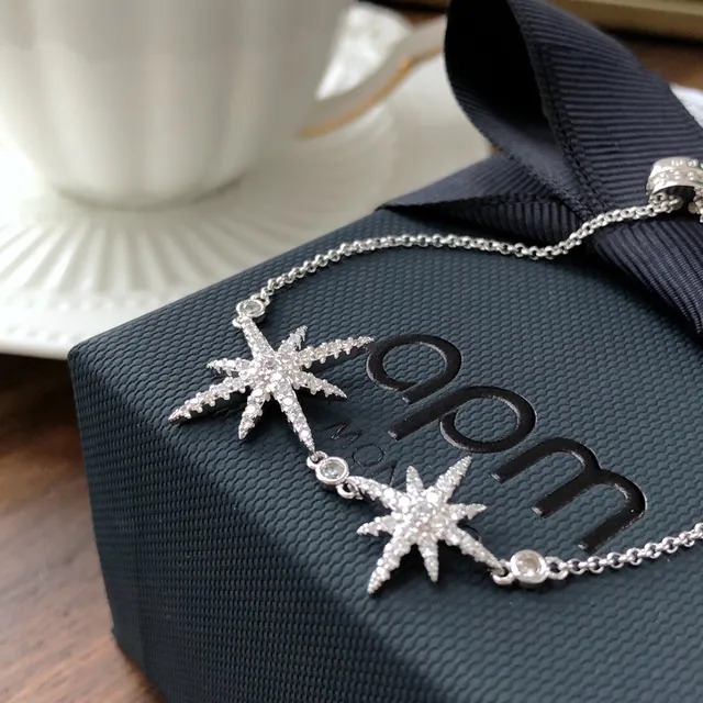 APM Monaco Star Double Starburst Pavé Bracelet 8