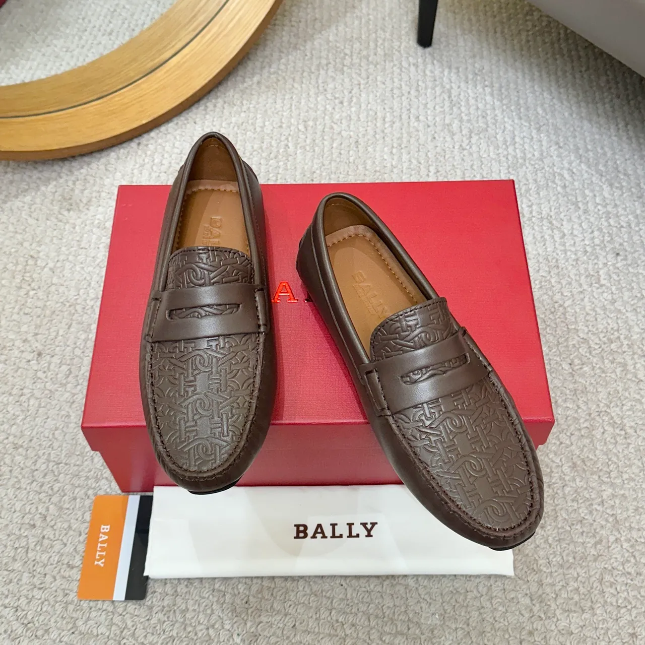 Bally Embossed Monogram Brown Loafer 2