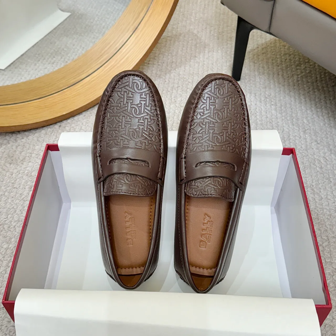Bally Embossed Monogram Brown Loafer 3