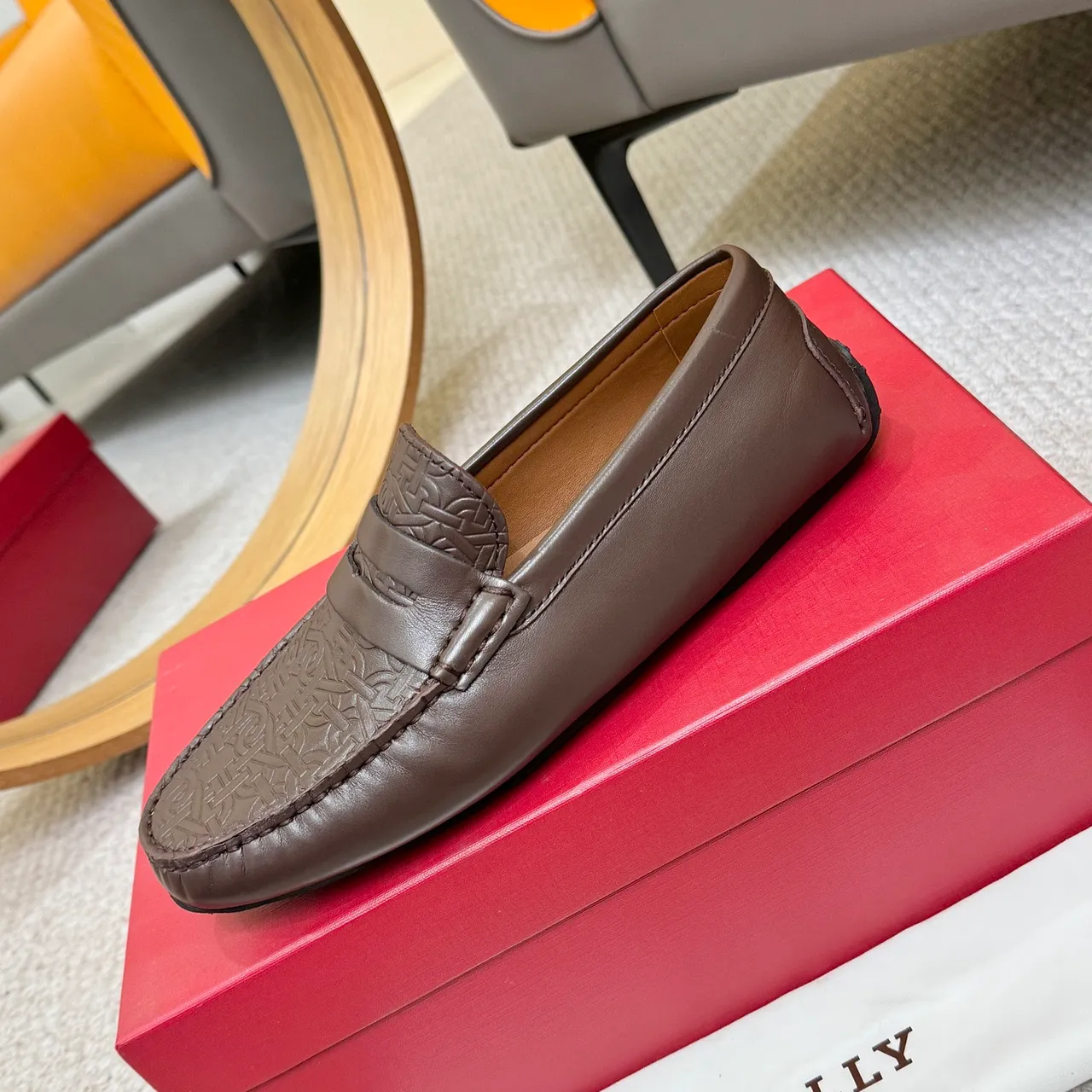 Bally Embossed Monogram Brown Loafer 5