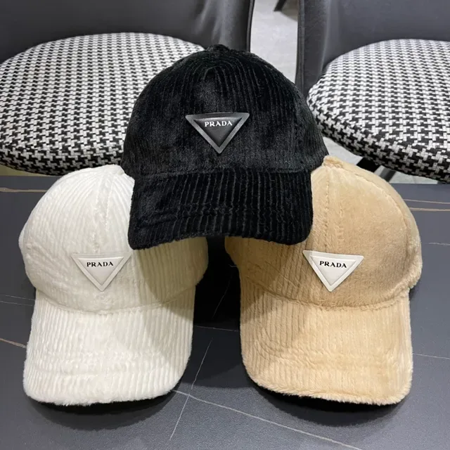 Beige Plush Corduroy Ear-Warming Headband Hat 2