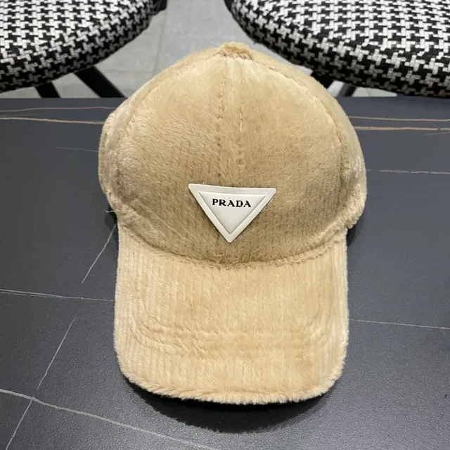 Beige Plush Corduroy Ear-Warming Headband Hat 3