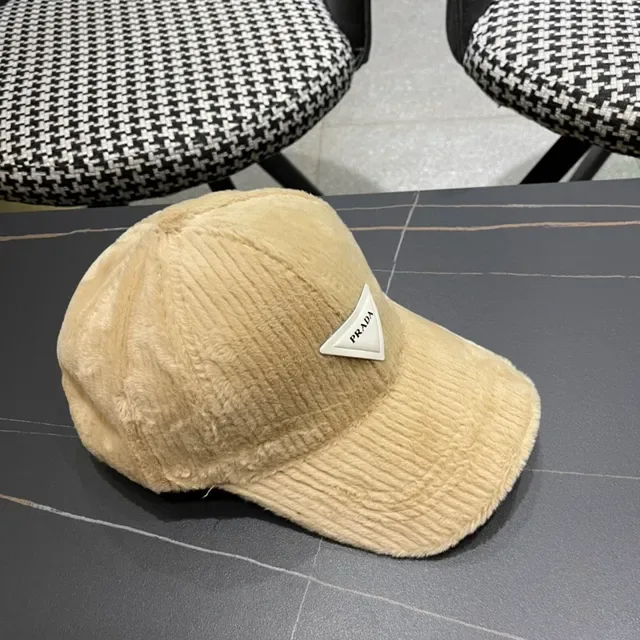 Beige Plush Corduroy Ear-Warming Headband Hat 5