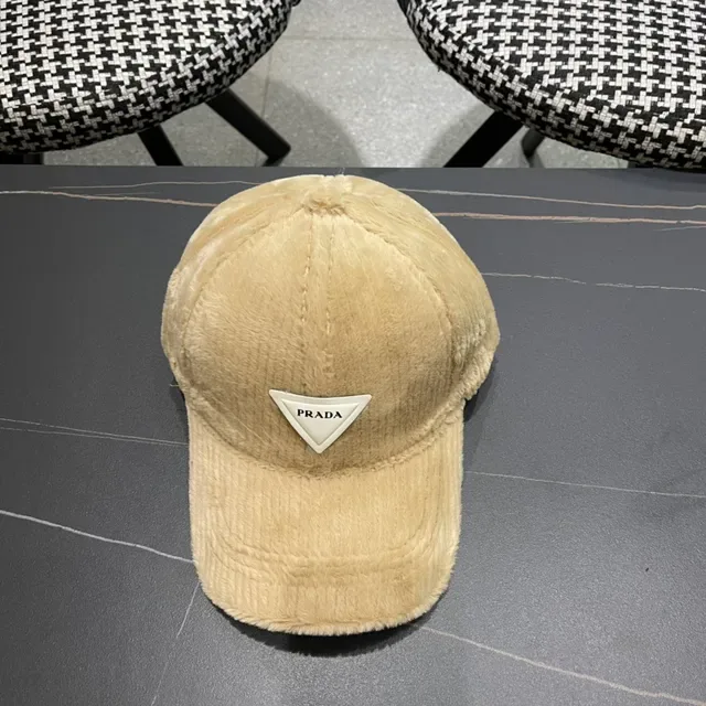 Beige Plush Corduroy Ear-Warming Headband Hat 6