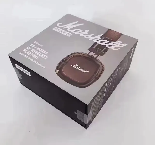 Black and Brown Trim Over-Ear Headphones 4