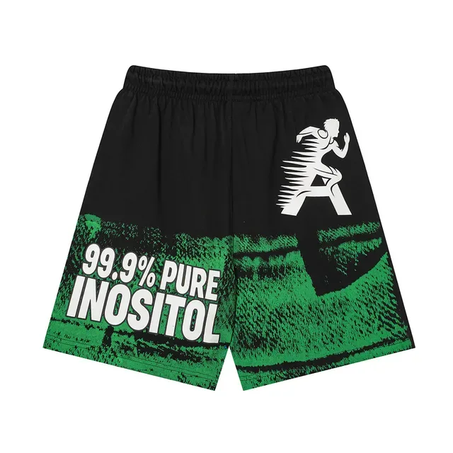 Black and Green Graphic-Print Oversized T-Shirt 6