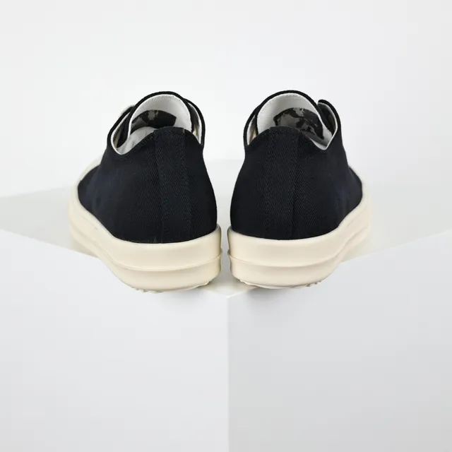 Black and Off-White Canvas Low-Top Lifestyle Sneakers 8