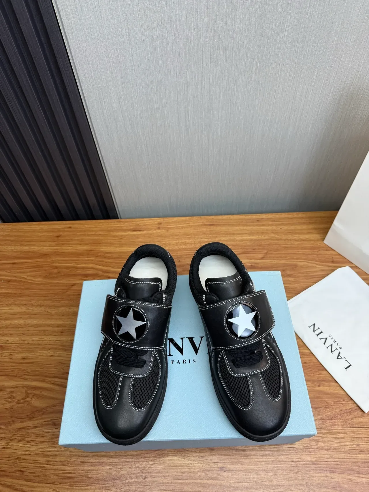 Black and Silver Star Strap Lifestyle Sneaker 2