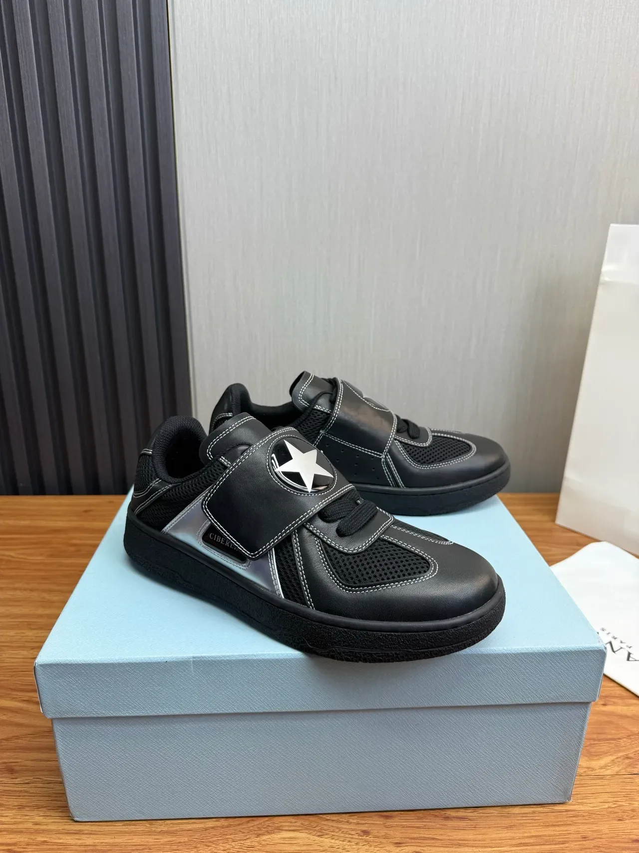 Black and Silver Star Strap Lifestyle Sneaker 3