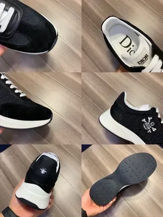 Black and White Embroidered Skull Sneaker 4